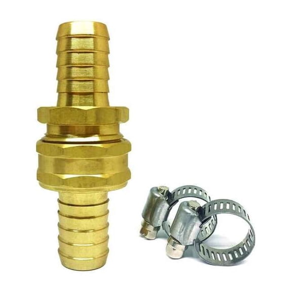 Westward Garden Hose Repair Fitting,Brass 3/4" NH 4KG68