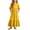Yellow, variant on Auroural Girls Long Dresses Girls Summer Casual Dress with Ruffles Short Sleeve Round-Neck Dress for 4-14Y