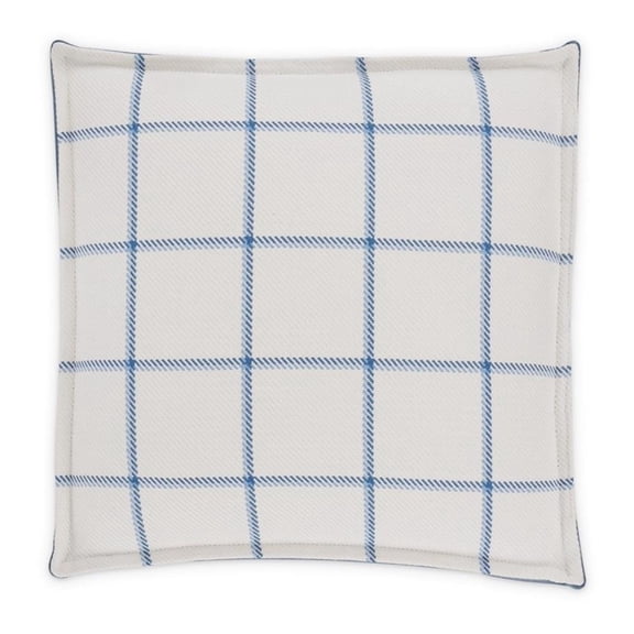 Michael Amini Newport Alta 16" Square Box Throw Pillow - Sky in Set of 2