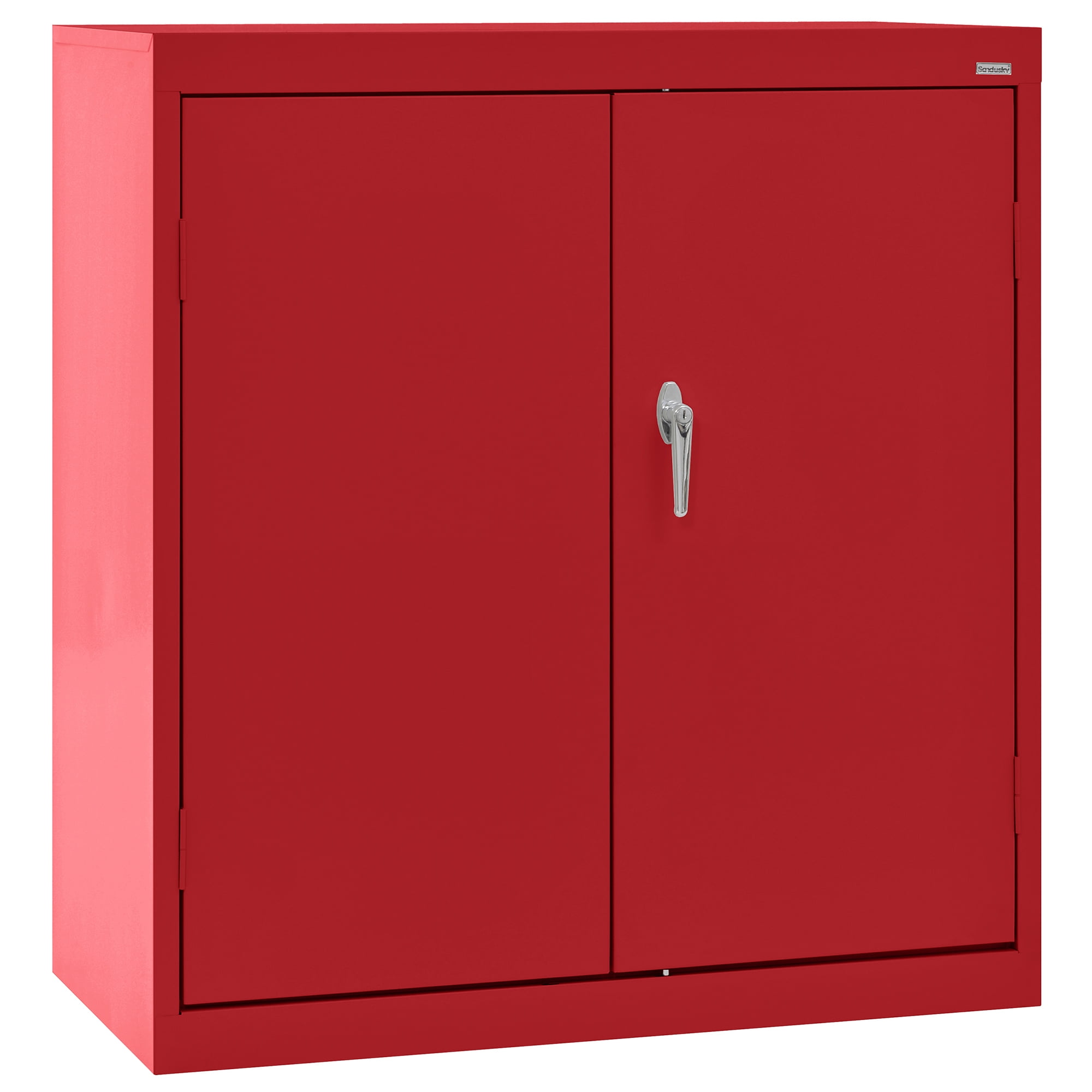 Sandusky Classic Series ( 36 in. W x 36 in. H x 18 in. D ) Steel Counter Height Freestanding Cabinet in Red