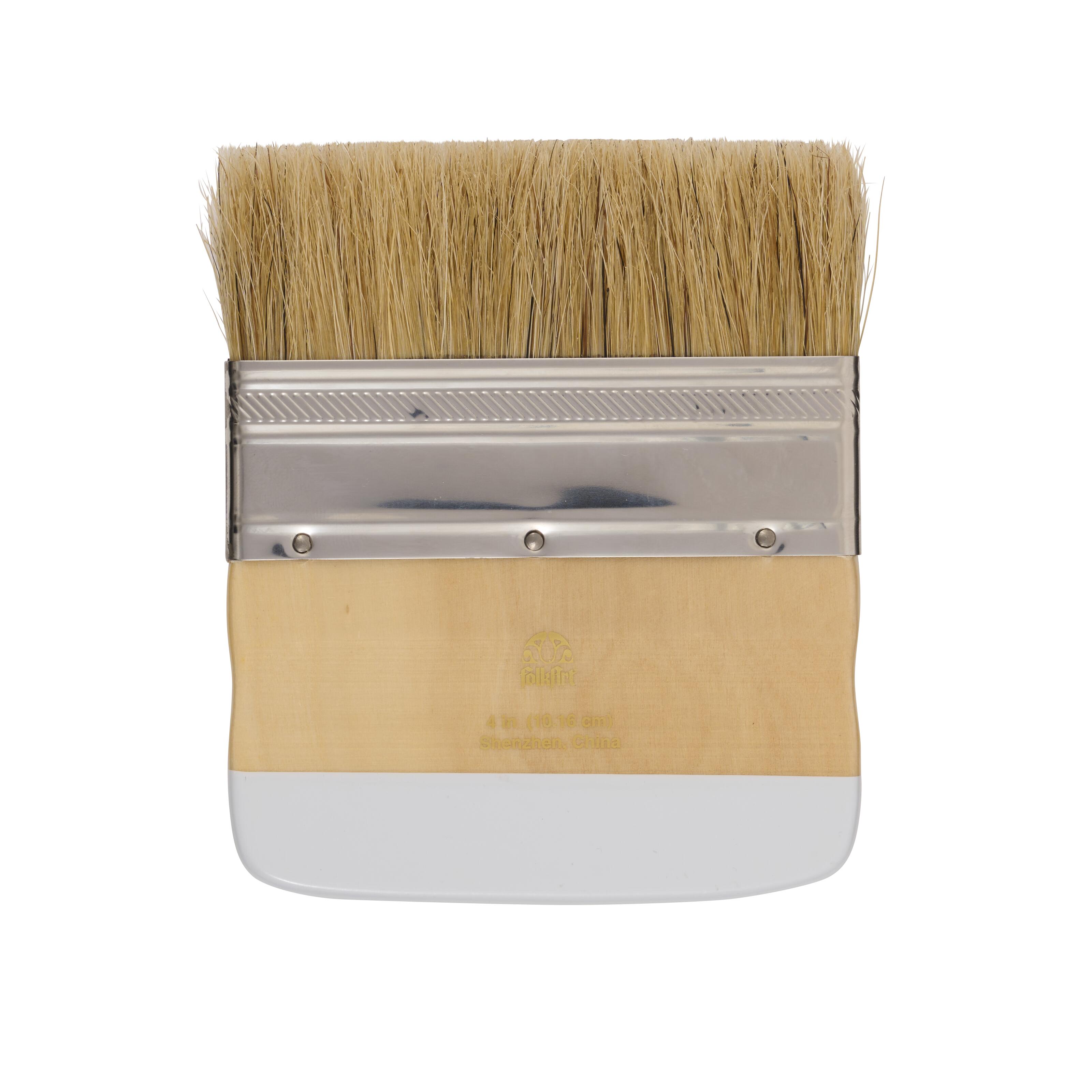 FolkArt Home Decor brand Wide Flat Brush 4" Nylon Bristles
