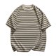 thumbnail image 2 of Blusa de Manga Corta, Hombres Versatile Moda Motion Stripe Insert Cuello Redondo para Uso Casual Y Diario, 2 of 4