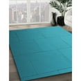 thumbnail image 3 of Ahgly Company Machine Washable Indoor Round Transitional Dark Cyan Green Area Rugs, 4' Round, 3 of 7