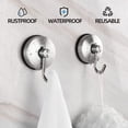 thumbnail image 4 of Gancho De Ventosa Toallero De Baño Potente Ventosa Colgador De Paño De Cocina Ventosa De Pared Gancho De Ducha Para Corona Albornoz Abrigo De Lufa Sin Perforar Acero Inoxidable 2, 4 of 5