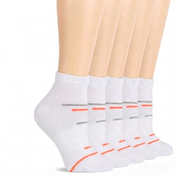 Weavra Low Cut Athletic Socks for Men & Women, 5 Pairs - Breathable Fabric, Cushion Comfort & Arch Support