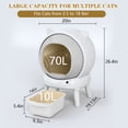 thumbnail image 4 of HLR 70L Smart Automatic Self-Cleaning Cat Litter Box, APP Control/Integrated Safety Protection, Cat Ears Design, White, 4 of 11