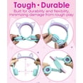 thumbnail image 3 of FosPower Kids Headphones with LED Cat Ears (Safe Volume Limit 85 dB), 3.5mm On-Ear Wired Headphones with Laced Tangle-Free Cables for Boys/Girls/School/Travel - Teal/Light Purple, 3 of 5