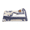 Blue, variant on Little Dedi Small Pet Blanket - GOTS Certitied 100% Organic Cotton, Double Layer Plush Sherpa, Beige Jacquard Paw Knit, 30"x40", ideal for Small Dogs and Cats - Soft and Warm