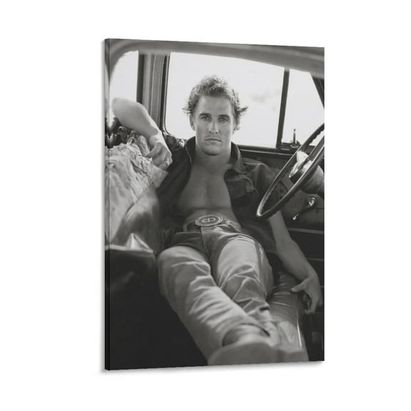 Matthew McConaughey Poster Artworks Canvas Poster Room Aesthetic Wall Art Prints Home Modern Decor Gifts 24x36inch(60x90cm)