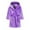 Purple, variant on OGLCCG Boys Girls Fannel Hooded Robes, Warm Long Sleeve Fleece Plush Bath Robe for Kids Solid Color Soft Fuzzy Bathrobe with Belt 9-12 Years