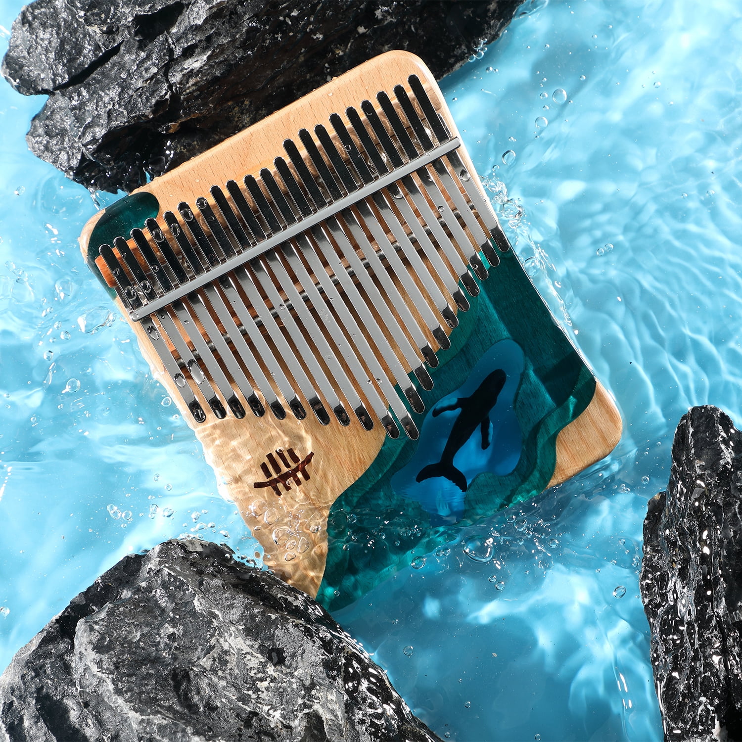 Thumb Piano,Musical Ocean Pattern Beech Wood Thumb Pattern Kids With Eryue Kids With Hammer Piano Beech Wood 21 Piano Beech Wood Thumb Piano Ocean Pattern Kids Piano Musical Ocean Dsfen
