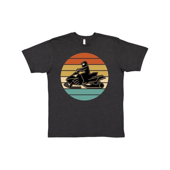 Inktastic Snowmobile Retro Sunset T-Shirt