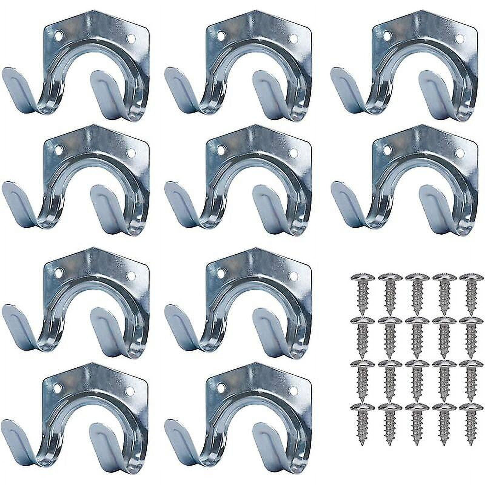 Metal Storage Hooks Sheet Steel Tool Rack Wall Mounted Steel Double U Wall Garden Tool Rack for Garage Shed Warehouse Farm Workbench Pack of 10 Walmart