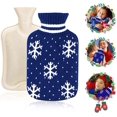 thumbnail image 1 of BR Bolsa de agua caliente con funda de punto extraíble, azul nieve, 1 of 5