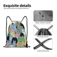 thumbnail image 4 of Fotbe Different Cats Bolsa Mochila con Cordón Estampada, Bolsa de Gimnasio Deportiva, Bolsa Cinch, Bolsa con Cordón para Hombres y Mujeres-Medium, 4 of 6