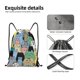 thumbnail image 4 of Fotbe Different Cats Bolsa Mochila con Cordón Estampada, Bolsa de Gimnasio Deportiva, Bolsa Cinch, Bolsa con Cordón para Hombres y Mujeres-Medium, 4 of 6