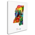 thumbnail image 2 of Trademark Fine Art "Mississippi Map" Canvas Art by Michael Tompsett, 2 of 3