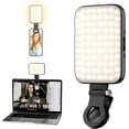 thumbnail image 1 of Luz para selfie: clip de luz recargable para teléfono con pantalla digital, 3 modos de luz y 10 niveles de brillo para TikTok, Vlog, maquillaje, zoom, 1 of 7