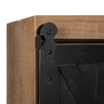 thumbnail image 5 of Kate and Laurel Cates Wood Wall Storage Cabinet with Sliding Barn Door, Rustic Brown/Black 22x28, 5 of 10