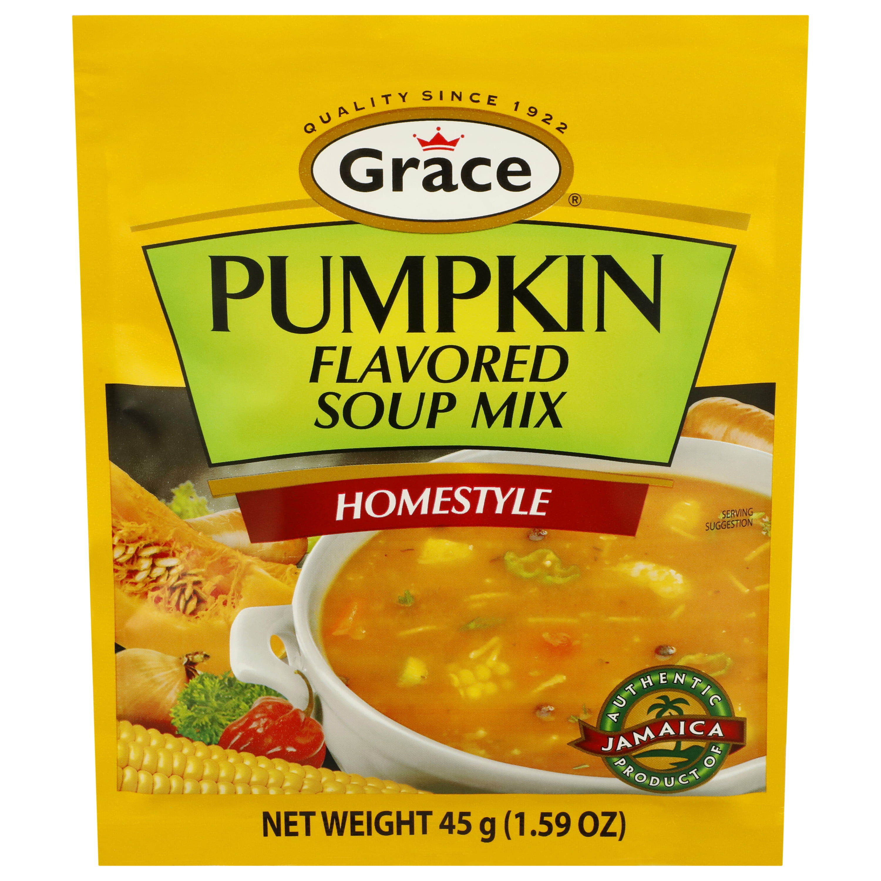 (8 pack) Grace Pumpkin Flavored Instant Soup Mix, 1.76 oz Pouch