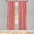 thumbnail image 2 of Ambesonne Royal Curtains, Vintage Abstract Floral Art, Pair of 28"x63", Dried Rose Blush and Salmon, 2 of 4