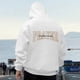 thumbnail image 4 of MHFRRA Sudadera con Capucha para Hombre, de Manga Larga, Cómoda E Informal, con Cordón Ajustable para Actividades Al Aire Libre Blanco, 4 of 6