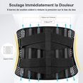 thumbnail image 2 of Lumbar Support Belt Supports Lower Back and Back Pain Relieves 4 Springs Support Adjustable Double Strap for Men and Women, XL, Black, 2 of 5
