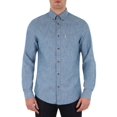 thumbnail image 1 of Ben Sherman - New Chambray Mens Button-Up Long Sleeve Shirt Navy LG, 1 of 1