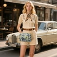thumbnail image 6 of FORMRS Women Crossbody Purse with Chain Strap Vegan Leather Shoulder Handbag, Green Floral, 6 of 7