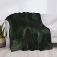 thumbnail image 6 of YFYANG Lightweight Warm Flannel Blanket, Vintage Green Maple Leaf Texture Throw Blanket for Bed, Sofa, Travel, Camping, 40"x30", 6 of 7