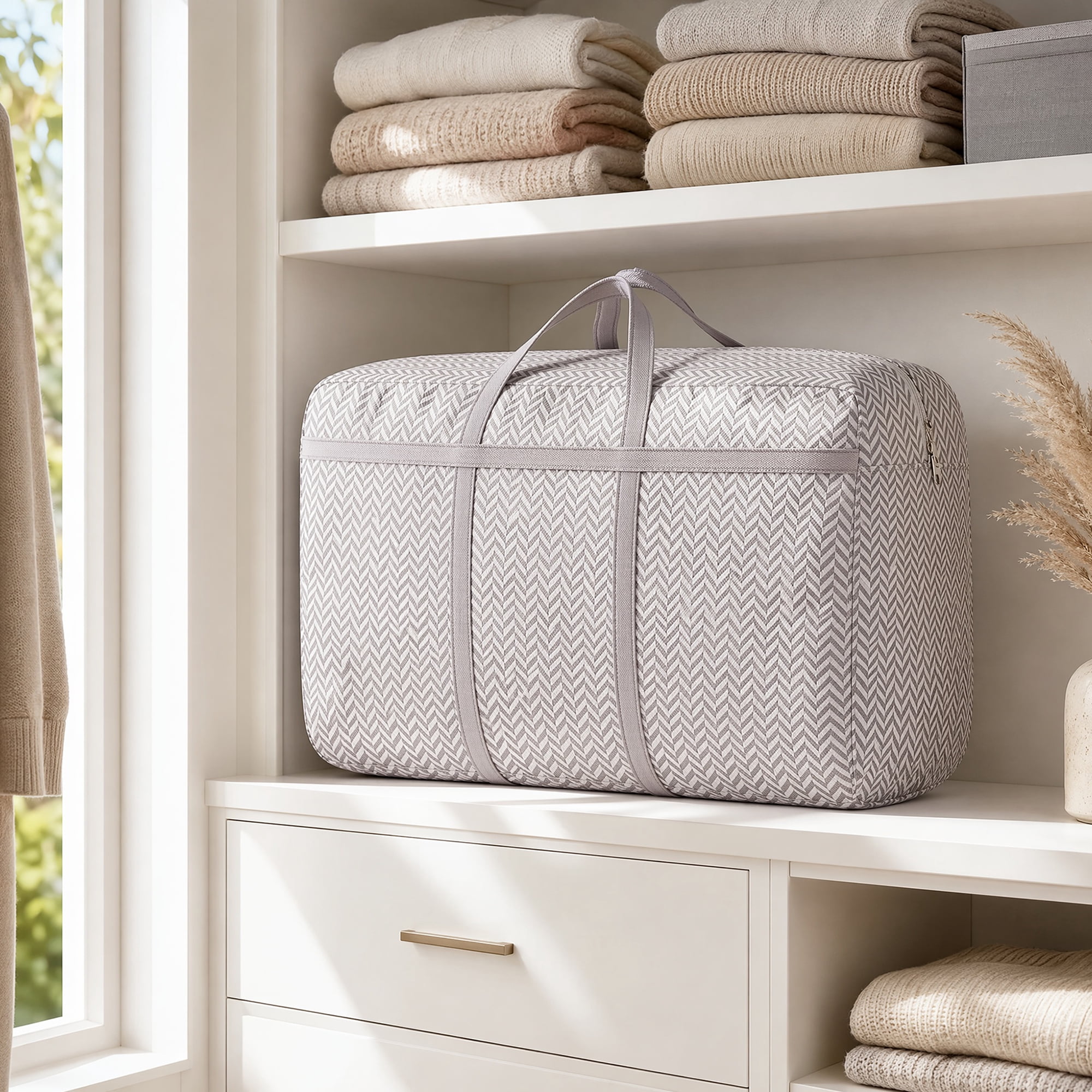 Unique Bargains Large Capacity Pack Sack for Household Arrangement 27.6"x19.7"x9.8" Gray