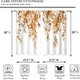thumbnail image 2 of Orange Eucalyptus Botanical Leaves Floral Kitchen Window Curtains Over Sink Farmhouse Flower Fall Small Window Treatment Cafe Short Curtains for Bathroom Treatment Tier Drapes 27.5x39 inch, 2 of 7