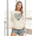thumbnail image 4 of Women Sweaters Pullover Crewneck Halloween Heart Sweater Long Sleeve Winter Holiday Xmas Knitted Sweater Alsol Lamesa, 4 of 6