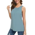 thumbnail image 3 of Tbopshirt Tank tops for Women Clearance,Womens tops,Women's Fashion Summer Sleeveless Solid Light Breathable Tank tops,T-shirt Vest Tee Blouse,Womens Fashion Summer Savings Deals, 3 of 8