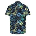thumbnail image 5 of Kilaqueen Men's Hawaiian Shirt Short Sleeve Button Down Lapel Shirt Tropical Floral Beach Vacation Summer Pullover Party Holiday Shirt, 5 of 6