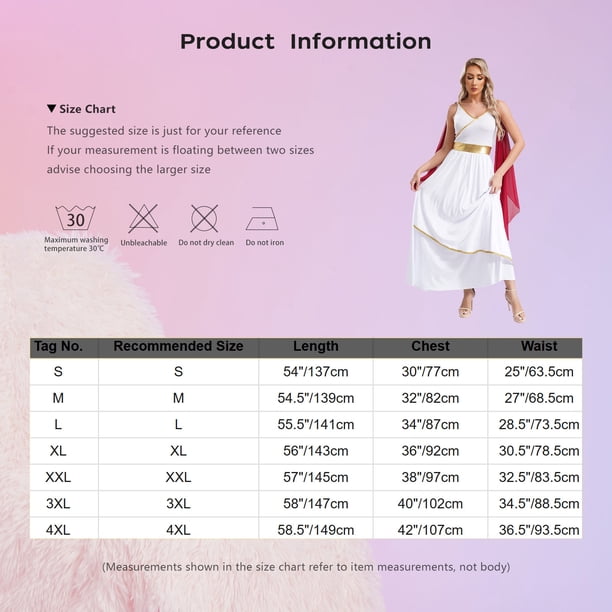 Haitryli Women's Greek Nymph Cosplay Costume Ruffles Toga Maxi Gown Ancient Rome Princess Dancewear Light Blue 3XL