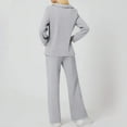 thumbnail image 5 of Women's Sweatsuits 2 Piece Outfits Lounge Sets Long Sleeve Casual Pullover and Baggy Sweatpants with Pockets Gray M, 5 of 5