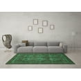 thumbnail image 3 of Ahgly Company Indoor Square Abstract Turquoise Blue Modern Area Rugs, 5' Square, 3 of 4
