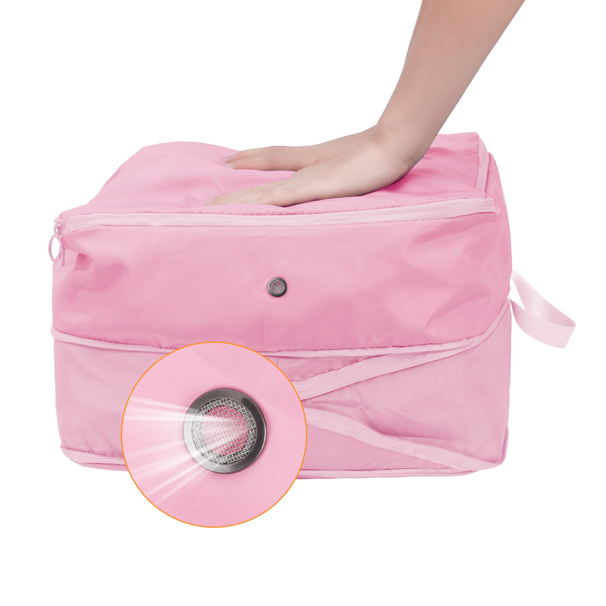 Unique Bargains 1 Pack Clothes Storage Bags Moving Bags Pink 15.5*12*7in