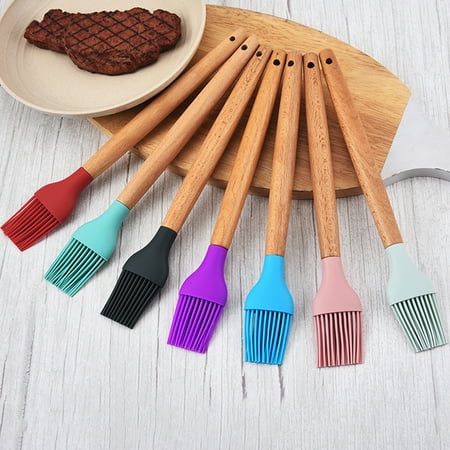 

Yesbay Grill Oil Brush Comfortable Handle Space-saving Kitchen Supplies Portable Cookout Barbecue Grill Oil Brush for Dining Room