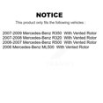 thumbnail image 2 of Genius Front Rear Coated Disc Brake Rotors Kit for Car Mercedes-Benz ML500 R320 R350 R500 with Vented Rotor KG-101009, 2 of 9
