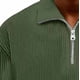 thumbnail image 3 of Blusa y camisa de manga corta con cuello vuelto para hombre, color liso, informal, con solapa, cierre de cremallera en un cuarto y bolsillo en el pecho, camisa de manga corta con solapa, tops para hom, 3 of 4