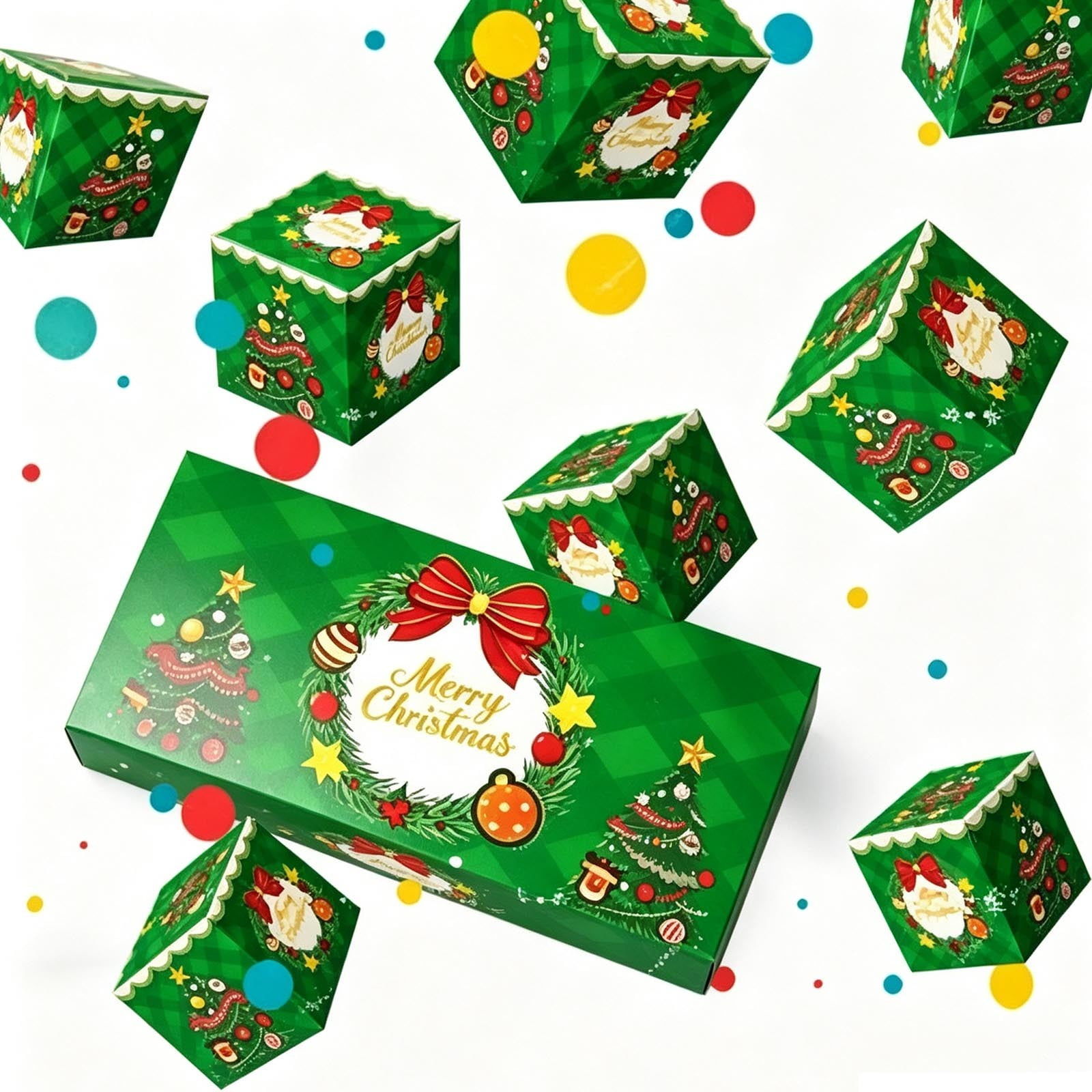 Christmas Surprise Gift Box Xmas Explosion Box for Money Folding Surprise Bouncing Gift Box for Christmas Birthday Anniversary Valentine B