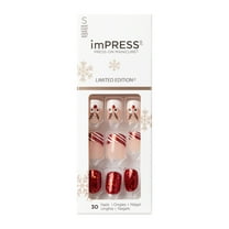 imPRESS Press-On Manicure Holiday Limited Edition Fake Nails, ‘Cozy Night’, 30 Count