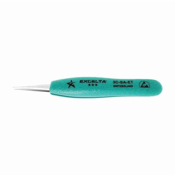 Excelta Tweezer,Fine,4-3/4 in. L,SS 3C-SA-ET