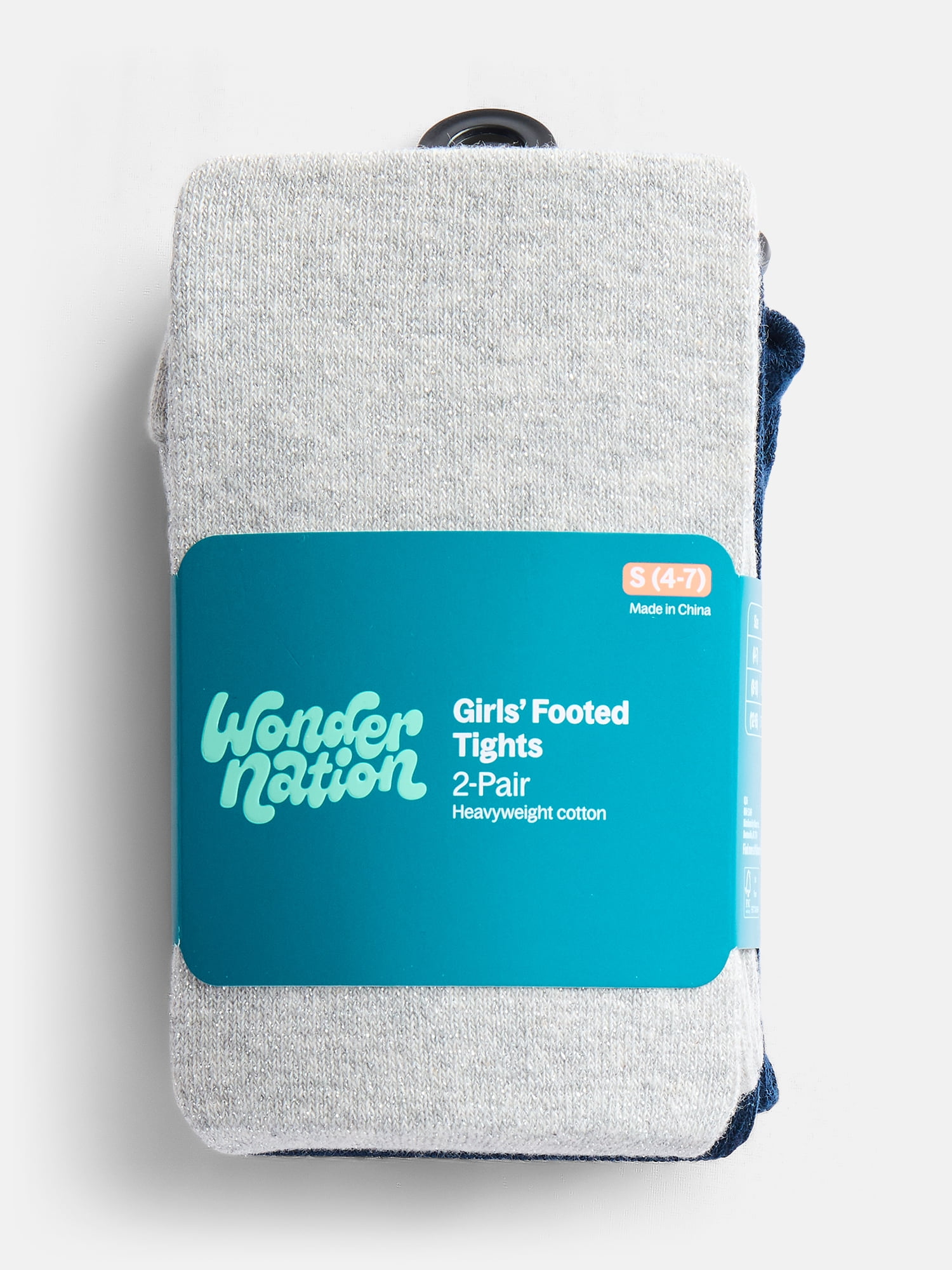 Wonder Nation Girls Lurex Tights, 2-Pack, Size Small