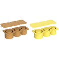 thumbnail image 4 of Bandeja para cubitos de hielo con tapa, moldes cilíndricos de silicona para cubitos de hielo para tazas de 30-40 onzas (marrón), 4 of 6