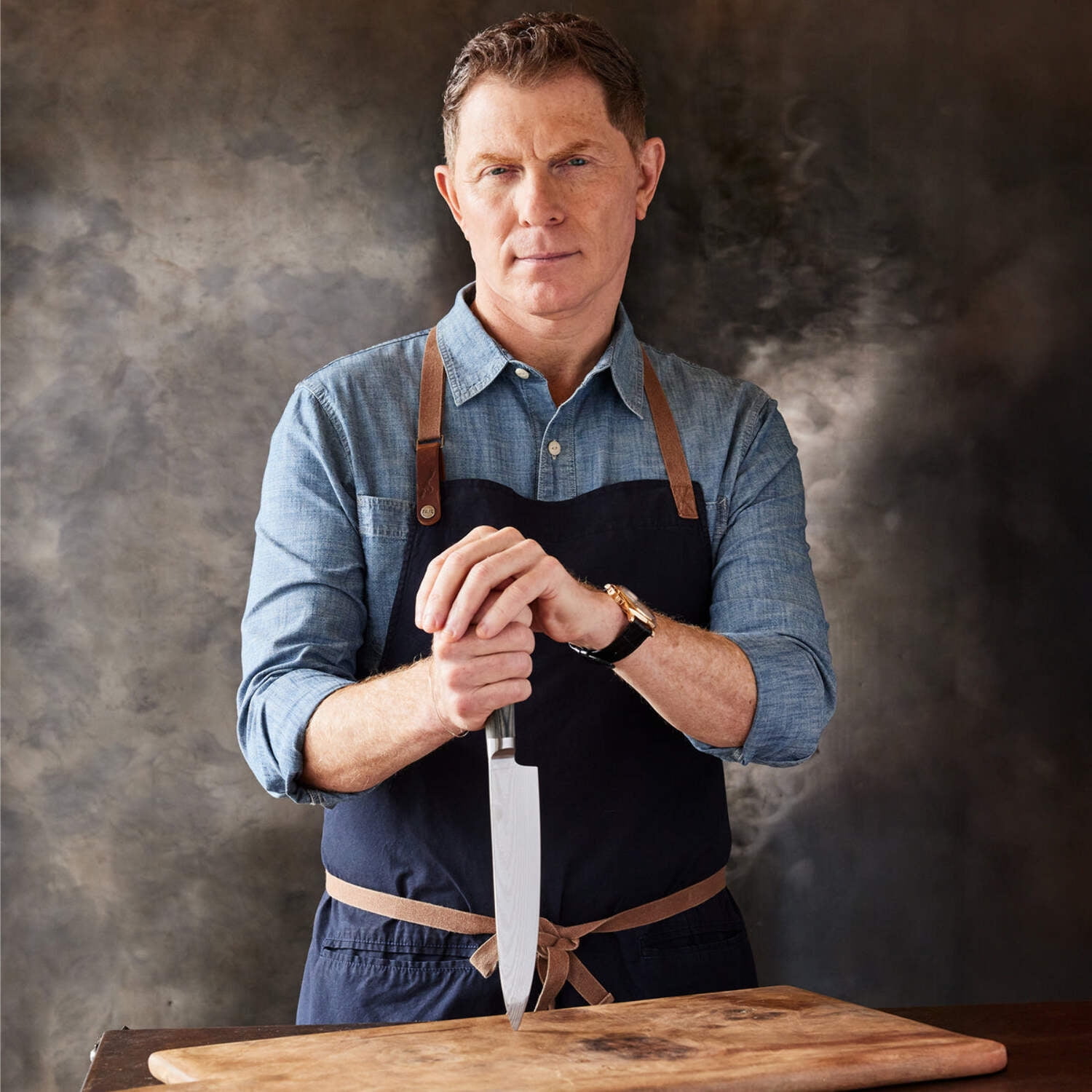GreenPan Bobby Flay 3 Piece Knife Set, Pairing, Utility & Chef’s Knife, Stainless Steel, Wood Handle