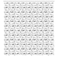 thumbnail image 3 of Ambesonne Jazz Music Shower Curtain, Doodle Trumpet Blues, 69"Wx84"L, Black White, 3 of 3