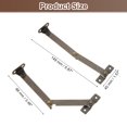 thumbnail image 2 of 3.4" Folding Lid Support Hinges, Lift Up Stay Hinge with Screws, Bronze, 2 of 7
